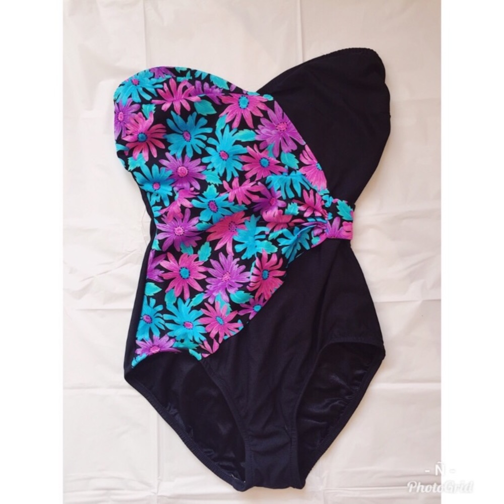 MAXINE FLOWER PATTERN ONE PIECE SWIMMING SUIT